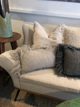 Bubley Natural/White Lumbar Pillow